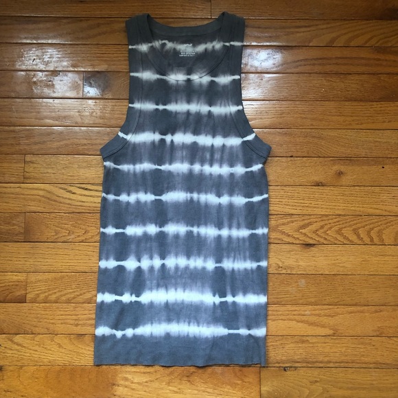 Woman’s Aerie Stretch Tank Top Size M Pewter/White Top - Picture 9 of 11